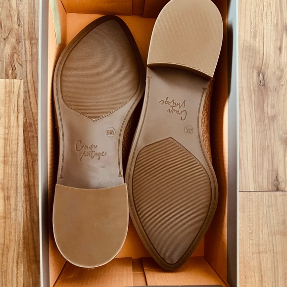 Women’s size 9 Crown Vintage Sakai Pebbled Leather D’Orsay Flat Bootie cognac - Picture 3 of 4